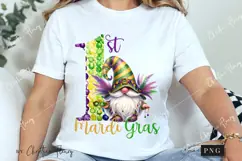 1st Mardi Gras Gnome PNG, Mardi Gras PNG Product Image 3