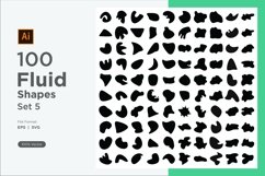 Abstract Fluid Shape Set 100 V 5 Product Image 1