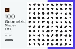 Abstract Fluid Geometric Shapes Set 100 V 3 Product Image 1