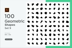 Abstract Fluid Geometric Shapes Set 100 V 9 Product Image 1