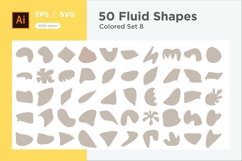 Abstract Fluid Shape colored Set 50 V 8 Product Image 1
