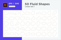 Abstract Fluid Linear Shape Set 50 V 1 Product Image 1