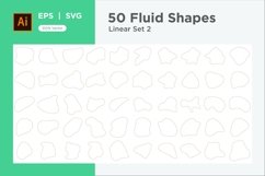 Abstract Fluid Linear Shape Set 50 V 2 Product Image 1