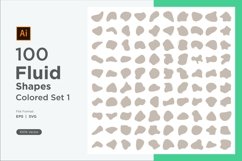 Abstract Fluid Shape colored Set 100 V 1 Product Image 1