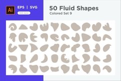 Abstract Fluid Shape colored Set 50 V 9 Product Image 1