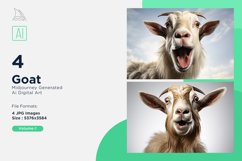 Goat Funny Animal Head V2 Set Vol - 1 Product Image 1