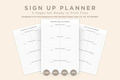 Sign Up Planning Pages Set V-01 Product Image 1