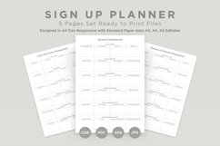 Sign Up Planning Pages Set V-06 Product Image 1