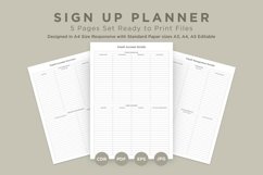 Sign Up Planning Pages Set V-11 Product Image 1
