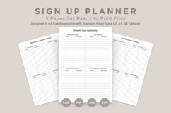 Sign Up Planning Pages Set V-16 Product Image 1
