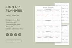 Sign Up Planning Pages Set V-18 Product Image 1