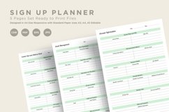 Sign Up Planning Pages Set V-20 Product Image 1