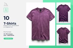 White T Shirt Logo Branding Mockup 10 Set V-10 Product Image 1