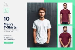 White T Shirt Logo Branding Mockup 10 Set V-5 Product Image 1