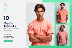 White T Shirt Logo Branding Mockup 10 Set V-7 Product Image 1