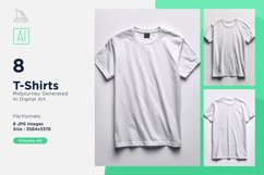 White T Shirt Logo Branding Mockup 8 Set V-42 Product Image 1