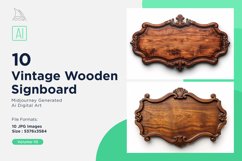Vintage Wooden Signboard 10_Set V-10 Product Image 1