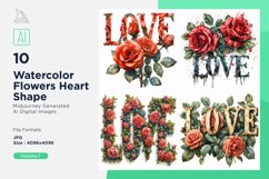 Flowers Heart Shape Love&#039;s Tapestry A Valentine&#039;s Mosaic Product Image 1