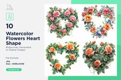 Flowers Heart Shape Love Blossoms A Valentine&#039;s Bouquet Product Image 1