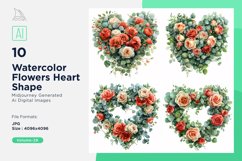 Flowers Heart Shape Love Blossoms A Valentine&#039;s Bouquet Product Image 1