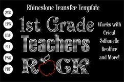 1st Grade Teachers Rock Rhinestone SVG Template Product Image 1