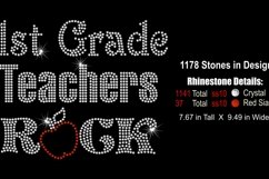 1st Grade Teachers Rock Rhinestone SVG Template Product Image 2