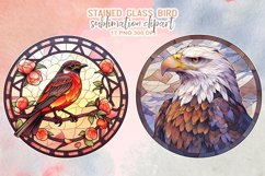 Stained Glass Bird Sublimation Product Image 2