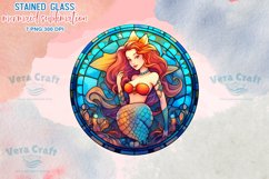 Stained Glass Mermaid Sublimation Cilpart Product Image 2