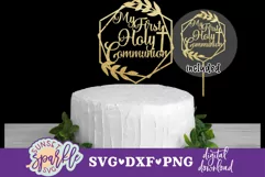 My First Holy Communion Cake Topper svg, dxf, png file Product Image 2