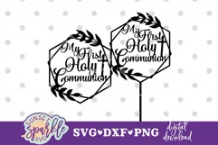 My First Holy Communion Cake Topper svg, dxf, png file Product Image 3