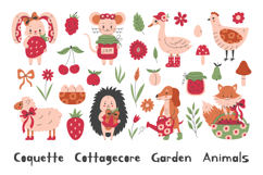 Coquette Cottagecore Garden Animals PNG Clipart Product Image 1