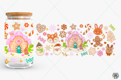 Christmas Gingerbread Wrap SVG PNG, 16oz Libbey Glass Can Product Image 2