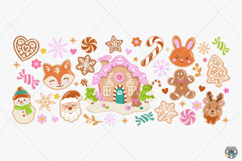 Christmas Gingerbread Wrap SVG PNG, 16oz Libbey Glass Can Product Image 3