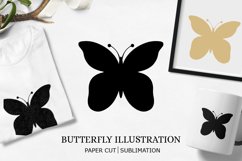 Butterfly silhouette templete / butterfly paper cut Product Image 1