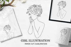 Girl With Flowers / Woman with Flowers template Product Image 1