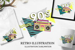 Retro sublimation design / born in 90 design Product Image 1