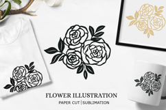 Rose decal SVG / Rose paper cut svg Product Image 1