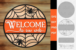 Halloween Round Door Hanger Sign SVG Laser Cut Files Bundle Product Image 16