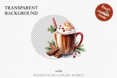 watercolor Christmas Hot Chocolate Coffee Clipart Cup PNG Scrapbooking Nursery wall art card making collage printable files xmas decor junk journal sublimation santa, xmas sublimation nursery, holiday winter  food drink