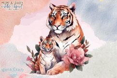 Mom &amp; Baby Wildlife Animal Watercolor Clipart - 12 Variation Product Image 3