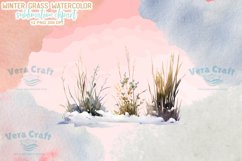 Winter Grass Watercolor Sublimation Clipart Product Image 2