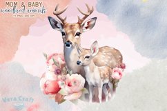 Mom&amp;Baby Woodland Animals Watercolor Clipart - 11 Variations Product Image 3