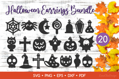 20 Halloween Earrings SVG Bundle, Halloween Jewelry Template Product Image 1