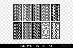 10 Panels with Geometric Pattern SVG Bundle, Laser Cut DXF Product Image 2