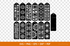 Sunflowers Bookmarks SVG Bundle, Sunflower Papercut Template Product Image 2
