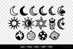 15 Celectial Earrings SVG Bundle, Astrology Jewelry Template Product Image 2