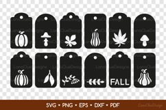 12 Autumn Gift Tags SVG Bundle, Fall Tag Papercut Product Image 2