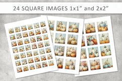 Pumpkin vintage square images, Collage Sheet Product Image 2
