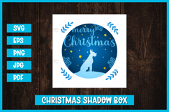 Merry Christmas dog shadow box, Merry Christmas card Product Image 1