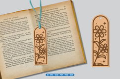 Flower Bookmark Lasercut - Laser cut Template Product Image 1